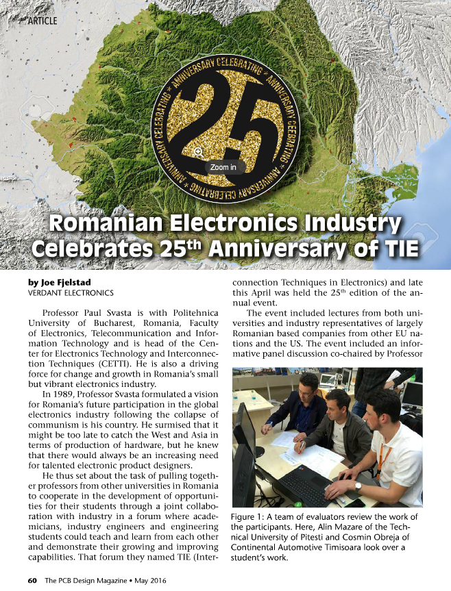 Romanian Electronics Industry Celebrates 25th Anniversary of TIE